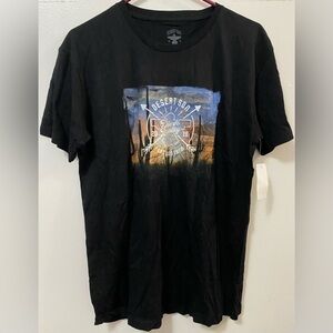 Flag & Anthem Desert Son Black Graphic T-Shirt Cotton Short Sleeves Size Medium